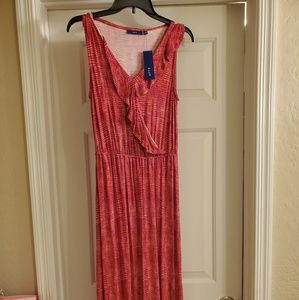 Nwt long Maxi dress magenta and orange